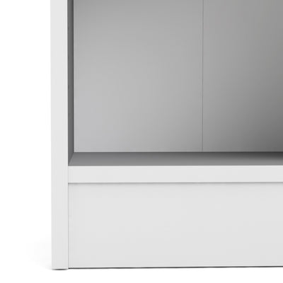 Basic Tall Narrow Bookcase (4 Shelves) in White – FTG, view 7