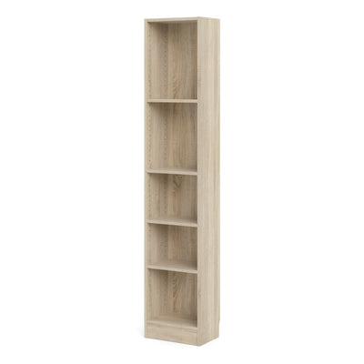 Basic Tall Narrow Bookcase (4 Shelves) in Oak – FTG, view 3