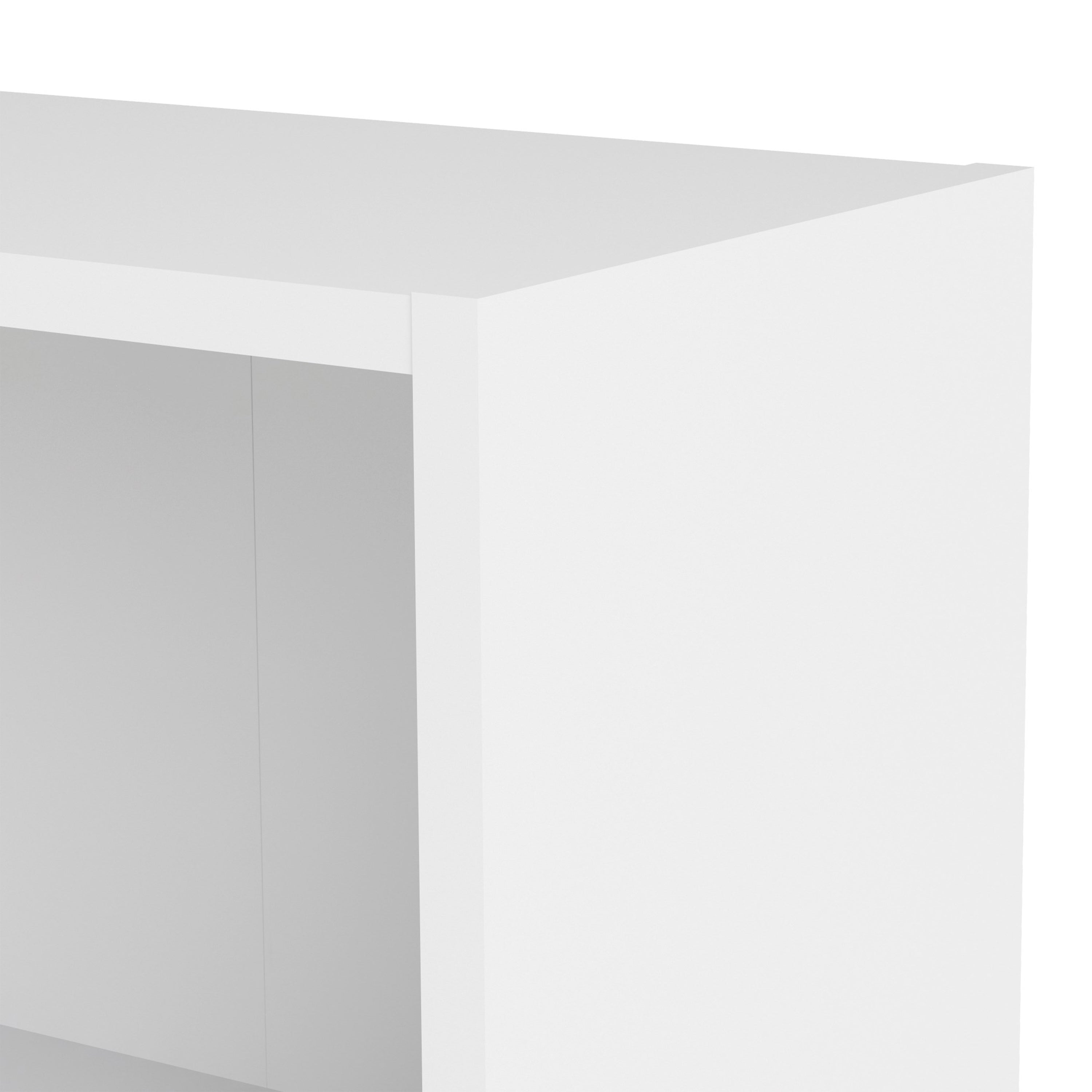 Basic Low Wide Bookcase (2 Shelves) in White – FTG, view 10