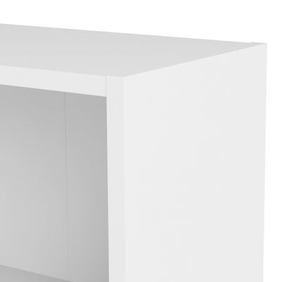 Basic Low Wide Bookcase (2 Shelves) in White – FTG, view 10
