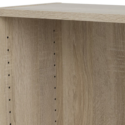 Basic Low Wide Bookcase (2 Shelves) in Oak – FTG, view 9