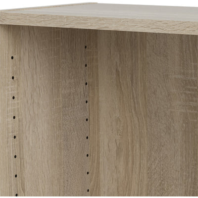 Basic Low Wide Display Cabinet in Oak (2 Shelves) with 2 Glass Doors in Oak
