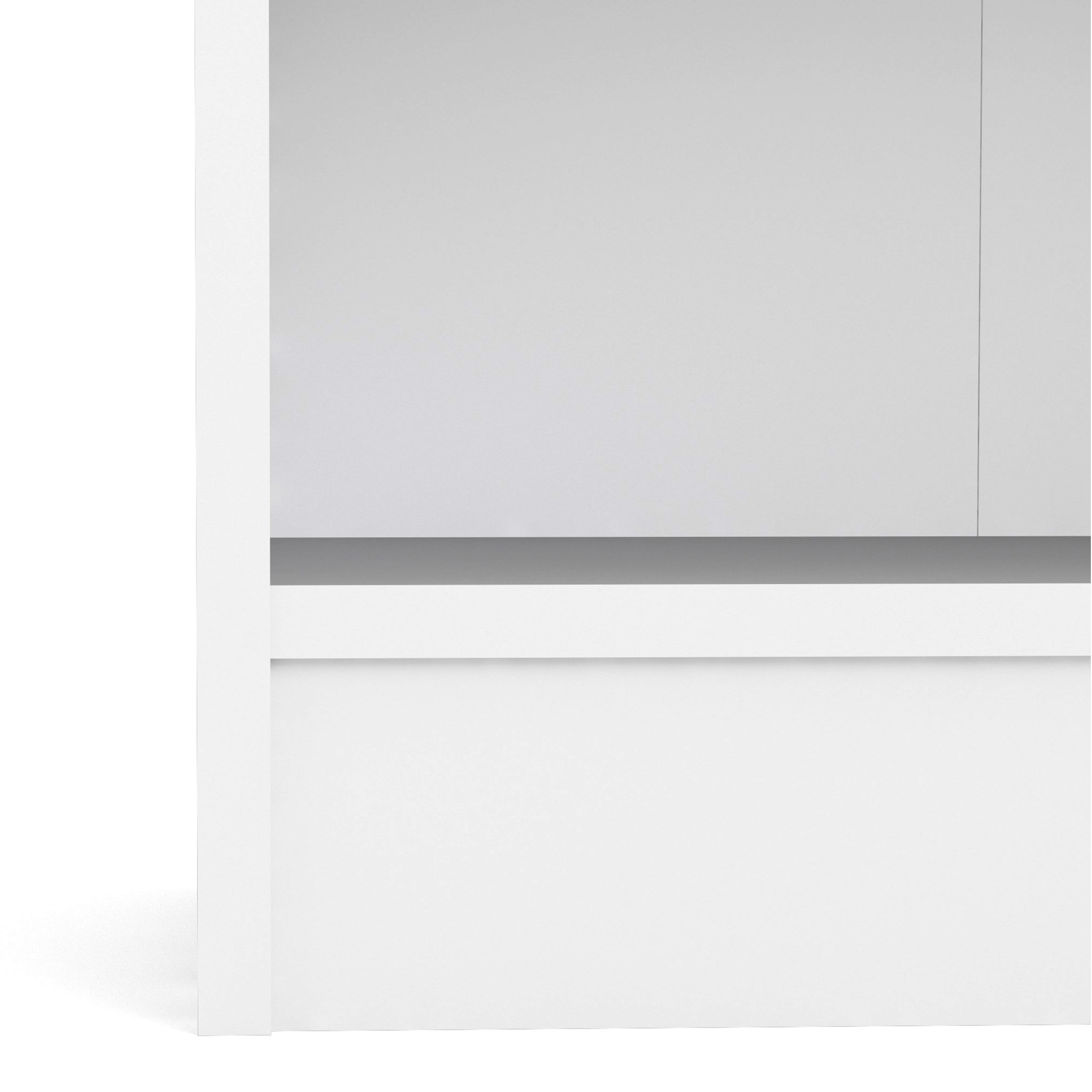 Basic Tall Wide Bookcase (4 Shelves) in White – FTG, view 10