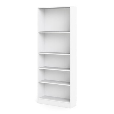 Basic Tall Wide Bookcase (4 Shelves) in White – FTG, view 3