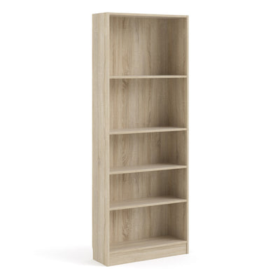 Basic Tall Wide Bookcase (4 Shelves) in Oak – FTG