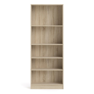Basic Tall Wide Bookcase (4 Shelves) in Oak – FTG, view 2