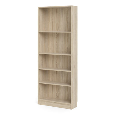 Basic Tall Wide Bookcase (4 Shelves) in Oak – FTG, view 3