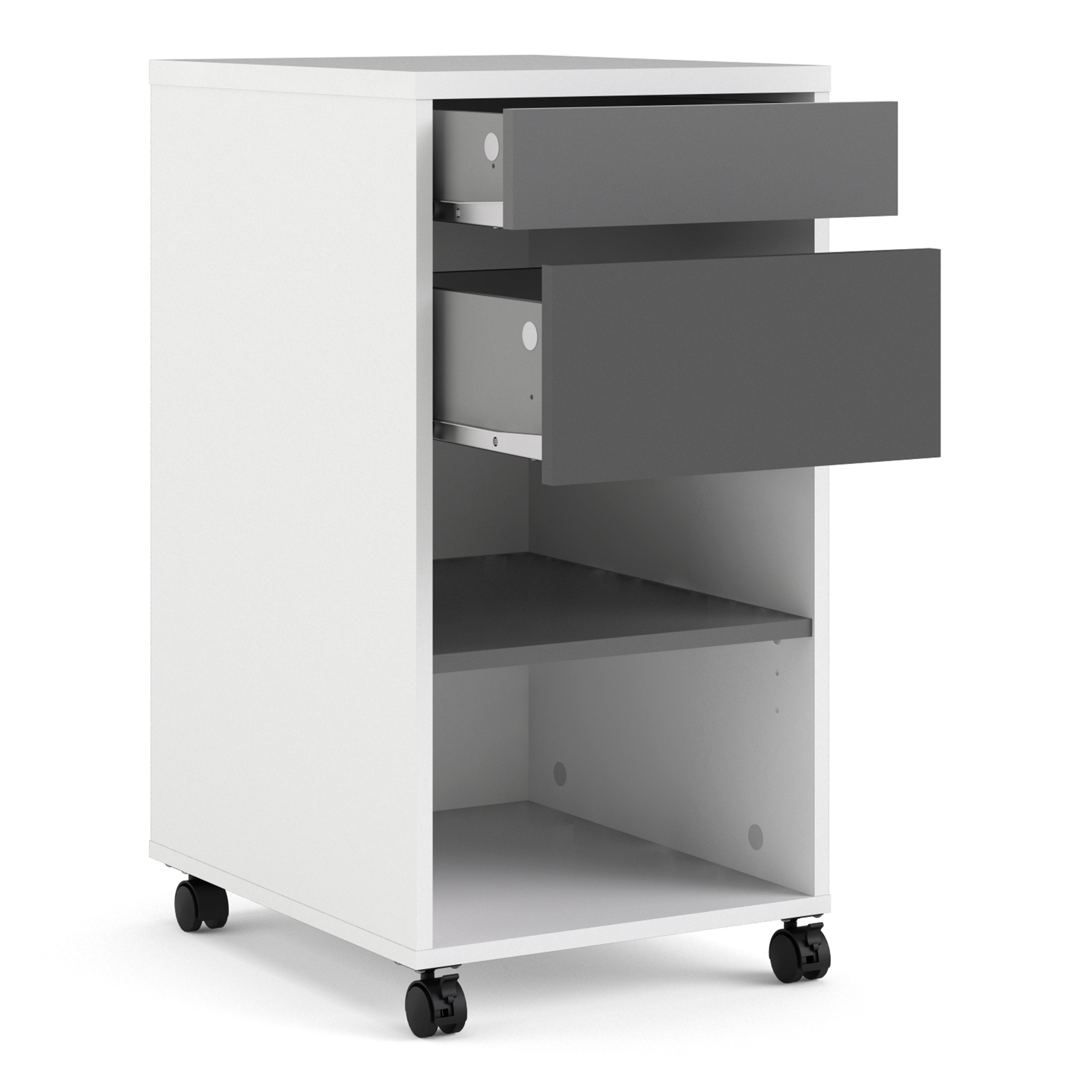 Function Plus Mobile File Cabinet 2 Drawers 1 Shelf – FTG, view 4