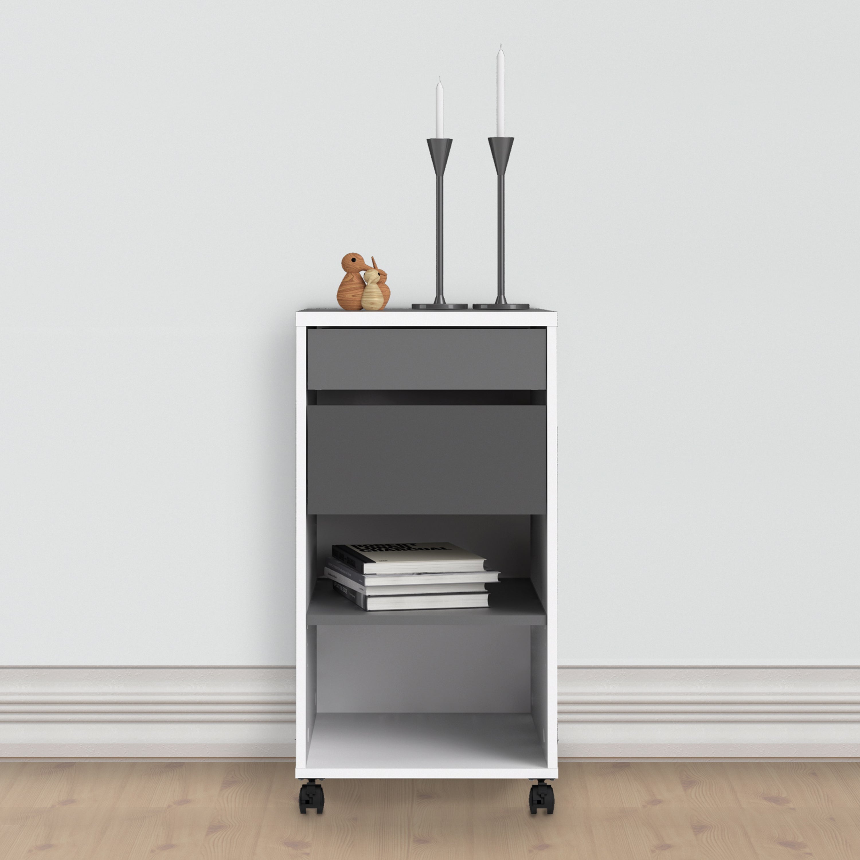 Function Plus Mobile File Cabinet 2 Drawers 1 Shelf – FTG, view 8