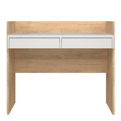Function Plus Desk 2 Drawers In Jackson Hickory and White – FTG, view 2