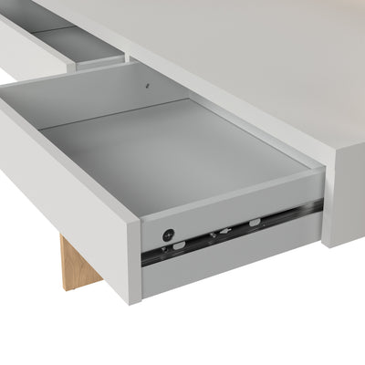 Function Plus Desk 2 Drawers In Jackson Hickory and White – FTG, view 8