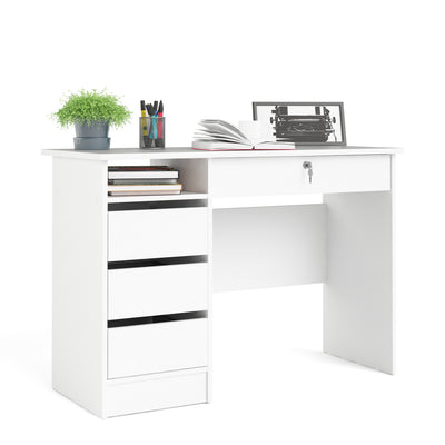 Function Plus 4 Drawer Desk Handleless Drawer in White – FTG, view 5