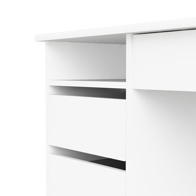 Function Plus 4 Drawer Desk Handleless Drawer in White – FTG, view 6