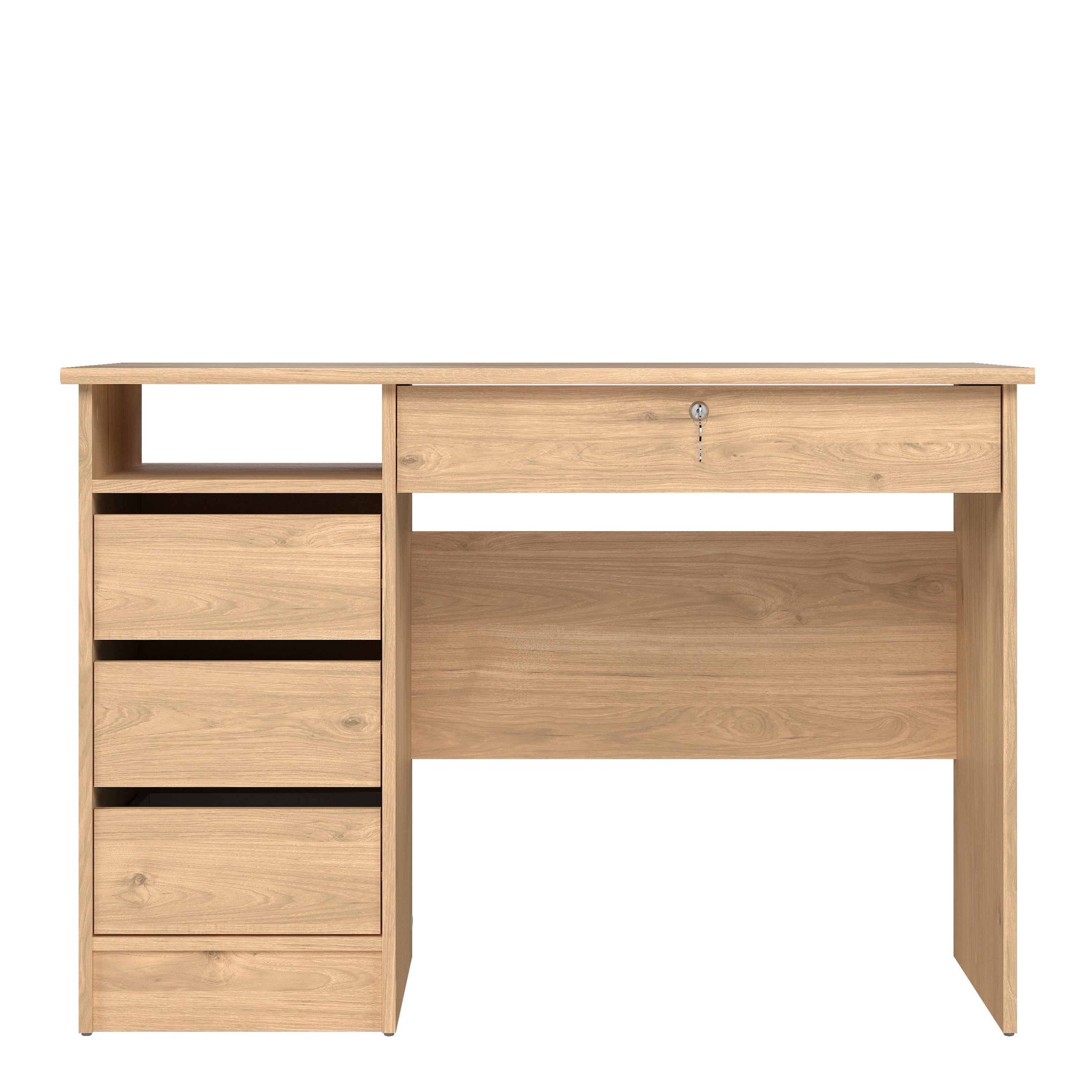 Function Plus 4 Drawer Desk Handleless Drawer in Jackson Hickory Oak – FTG, view 2