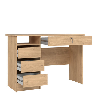 Function Plus 4 Drawer Desk Handleless Drawer in Jackson Hickory Oak – FTG, view 5