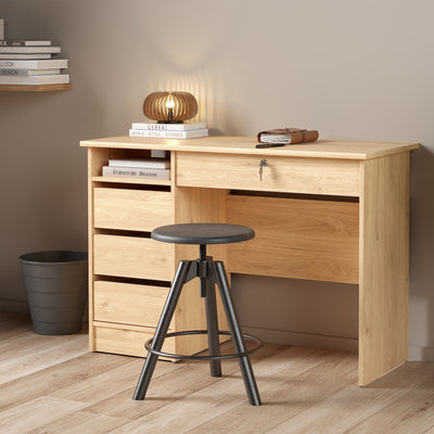 Function Plus 4 Drawer Desk Handleless Drawer in Jackson Hickory Oak – FTG, view 6