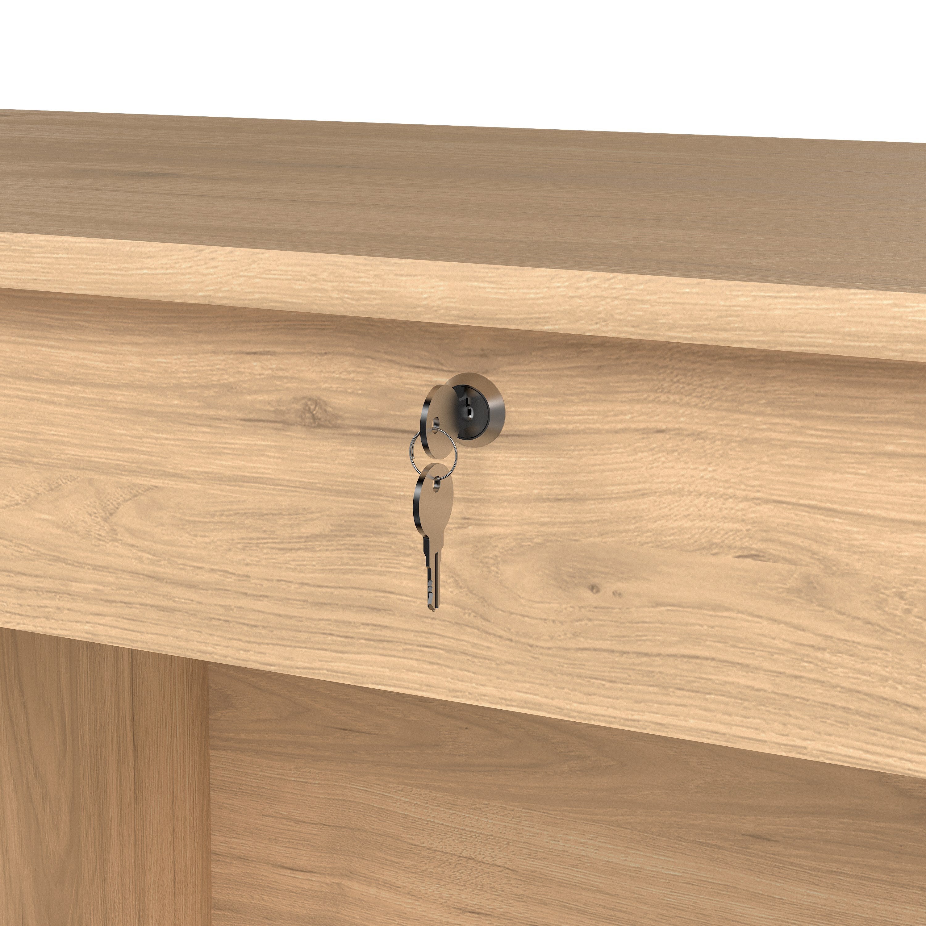 Function Plus 4 Drawer Desk Handleless Drawer in Jackson Hickory Oak – FTG, view 8