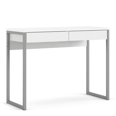 Function Plus Desk 2 Drawers in White High Gloss – FTG