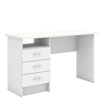 Function Plus Desk 3 Drawers in White – FTG