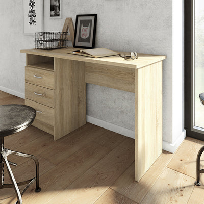 Function Plus Desk 3 Drawers in Oak – FTG, view 5