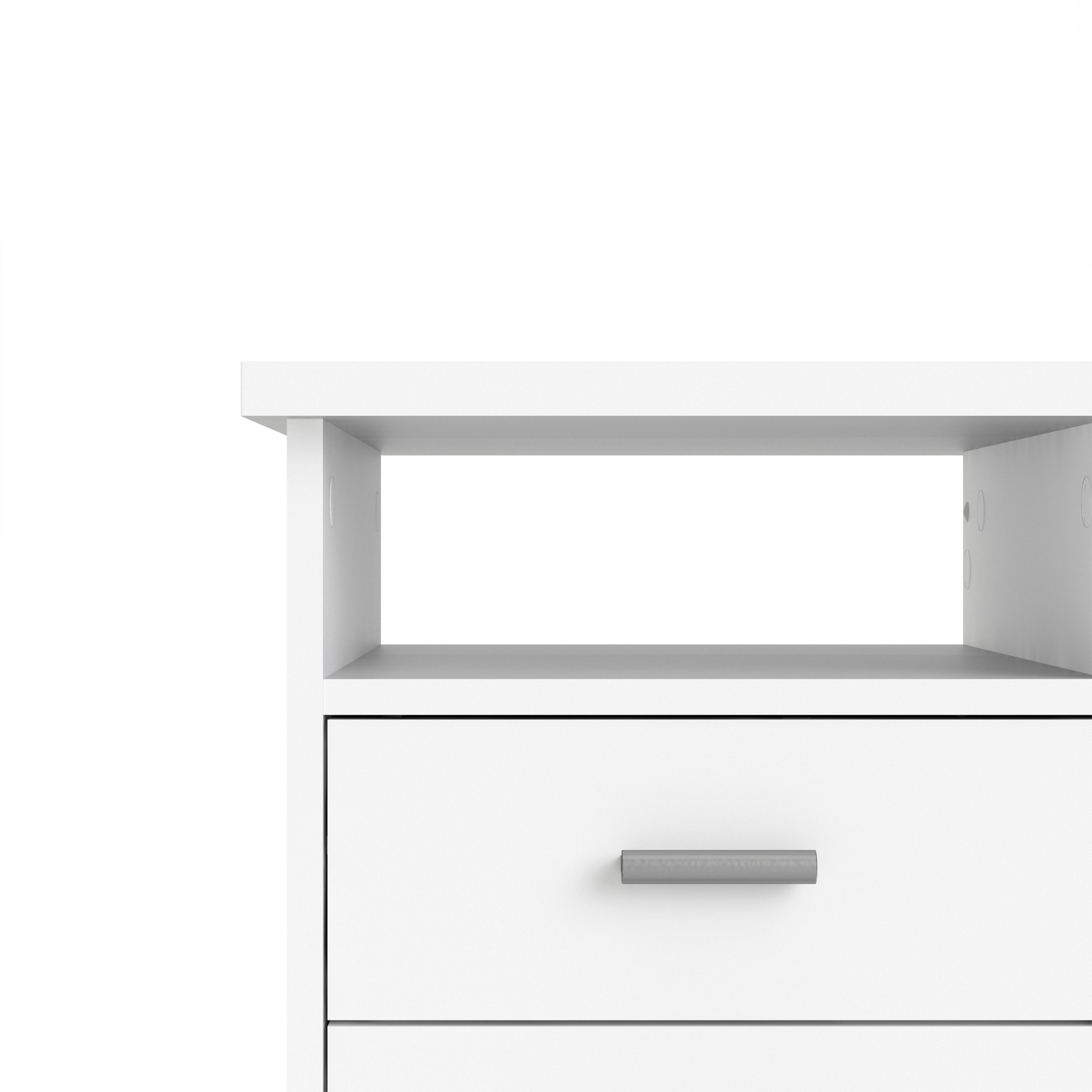 Function Plus 4 Drawer Desk in White – FTG, view 7