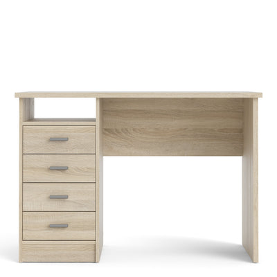 Function Plus 4 Drawer Desk in Oak – FTG, view 2