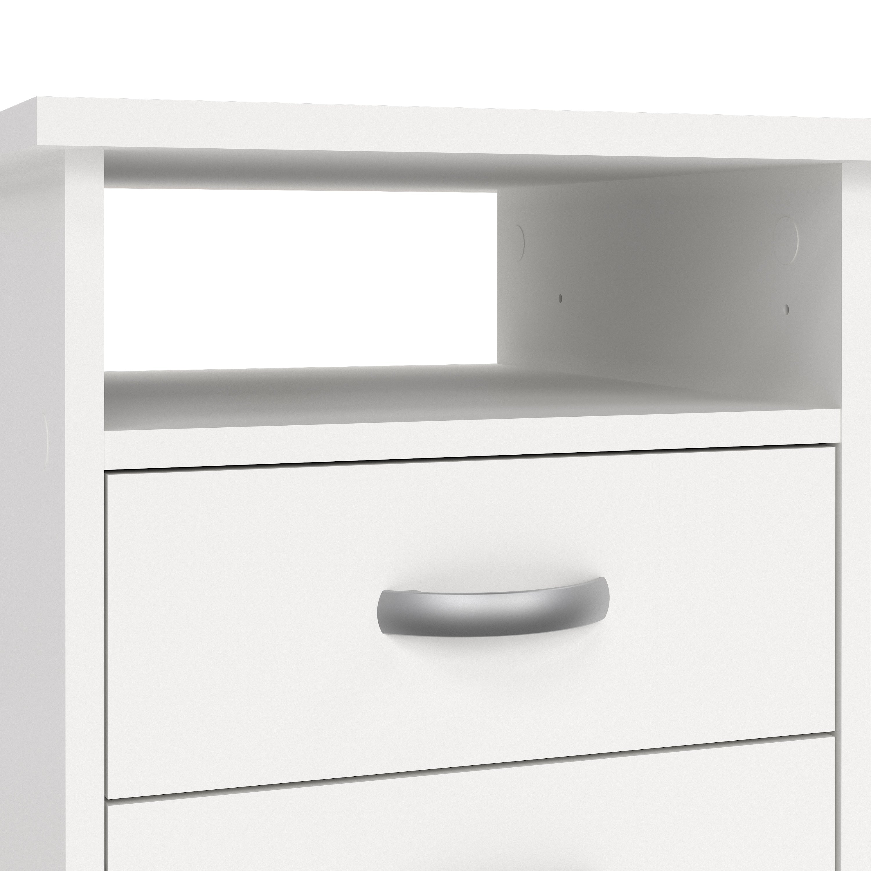 Function Plus Desk 5 Drawers in White – FTG, view 6