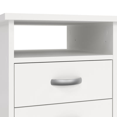 Function Plus Desk 5 Drawers in White – FTG, view 6