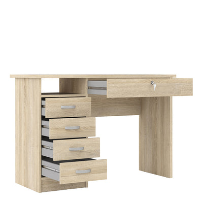 Function Plus Desk 5 Drawers in Oak – FTG, view 5