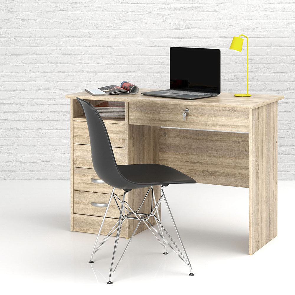 Function Plus Desk 5 Drawers in Oak – FTG, view 6