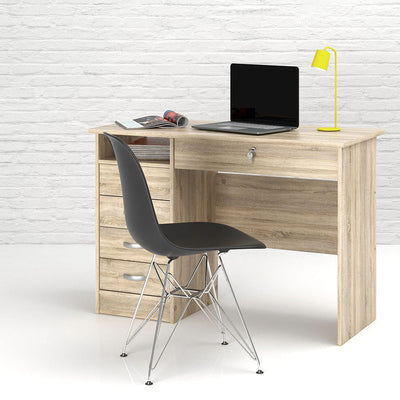 Function Plus Desk 5 Drawers in Oak – FTG, view 6