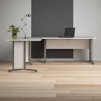 Prima Desk 150cm in White with Silver Grey Steel Legs – FTG, view 5