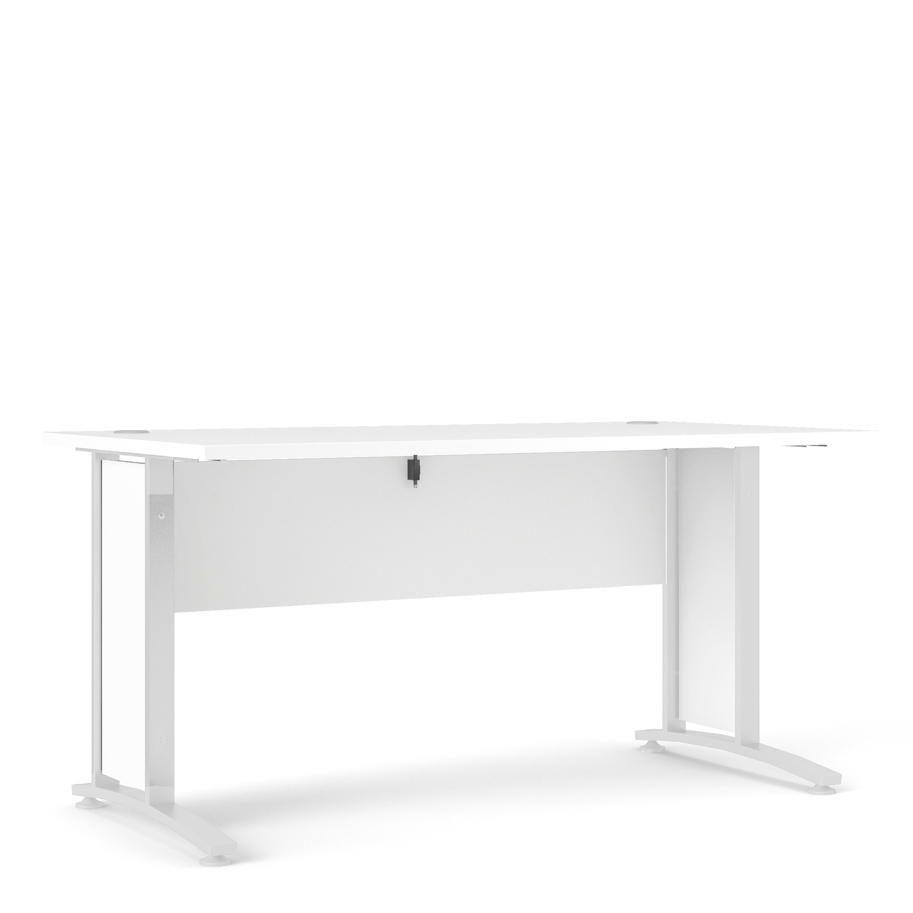 Prima Desk 150cm in White with White Legs – FTG