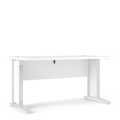Prima Desk 150cm in White with White Legs – FTG