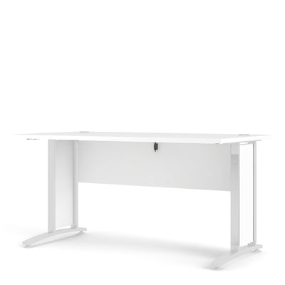 Prima Desk 150cm in White with White Legs – FTG, view 2