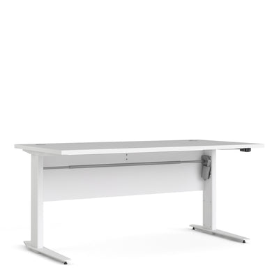 Prima Desk 150cm in White with Height Adjustable Legs with Electric Control in White – FTG