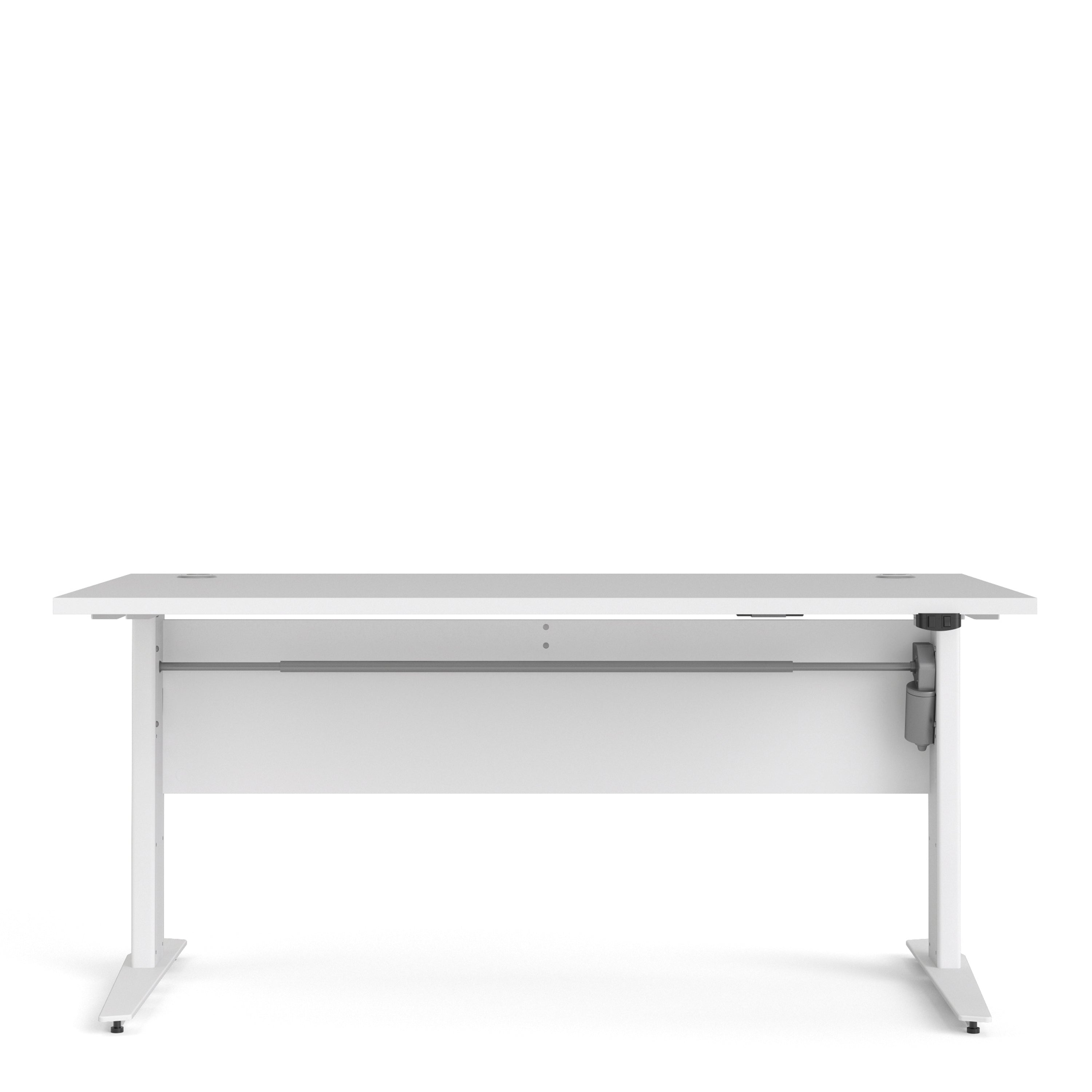 Prima Desk 150cm in White with Height Adjustable Legs with Electric Control in White – FTG, view 2