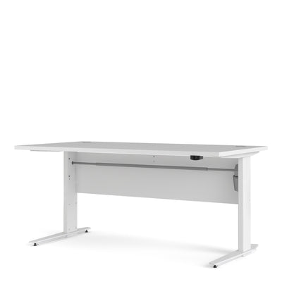 Prima Desk 150cm in White with Height Adjustable Legs with Electric Control in White – FTG, view 3