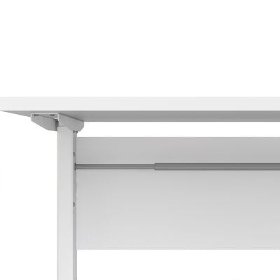 Prima Desk 150cm in White with Height Adjustable Legs with Electric Control in White – FTG, view 7