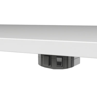 Prima Desk 150cm in White with Height Adjustable Legs with Electric Control in White – FTG, view 8