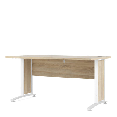 Prima Desk 150cm in Oak with White Legs – FTG, view 2