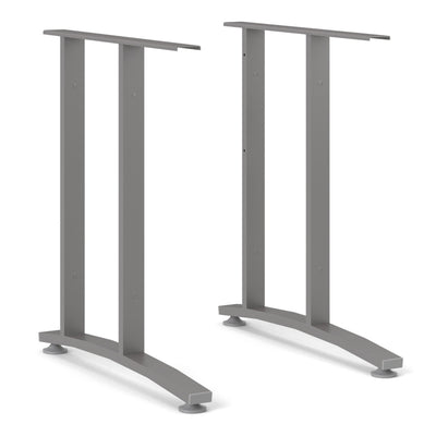 Prima Desk 120cm in White with Silver Grey Steel Legs – FTG, view 11