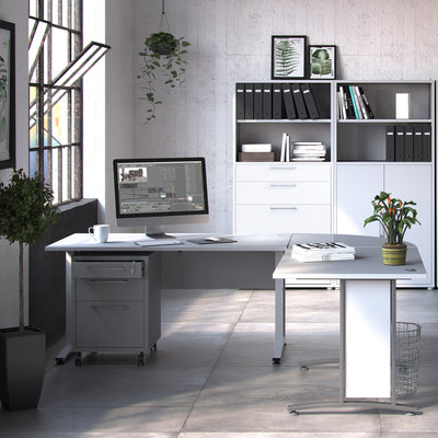 Prima Desk 120cm in White with White Legs – FTG, view 5