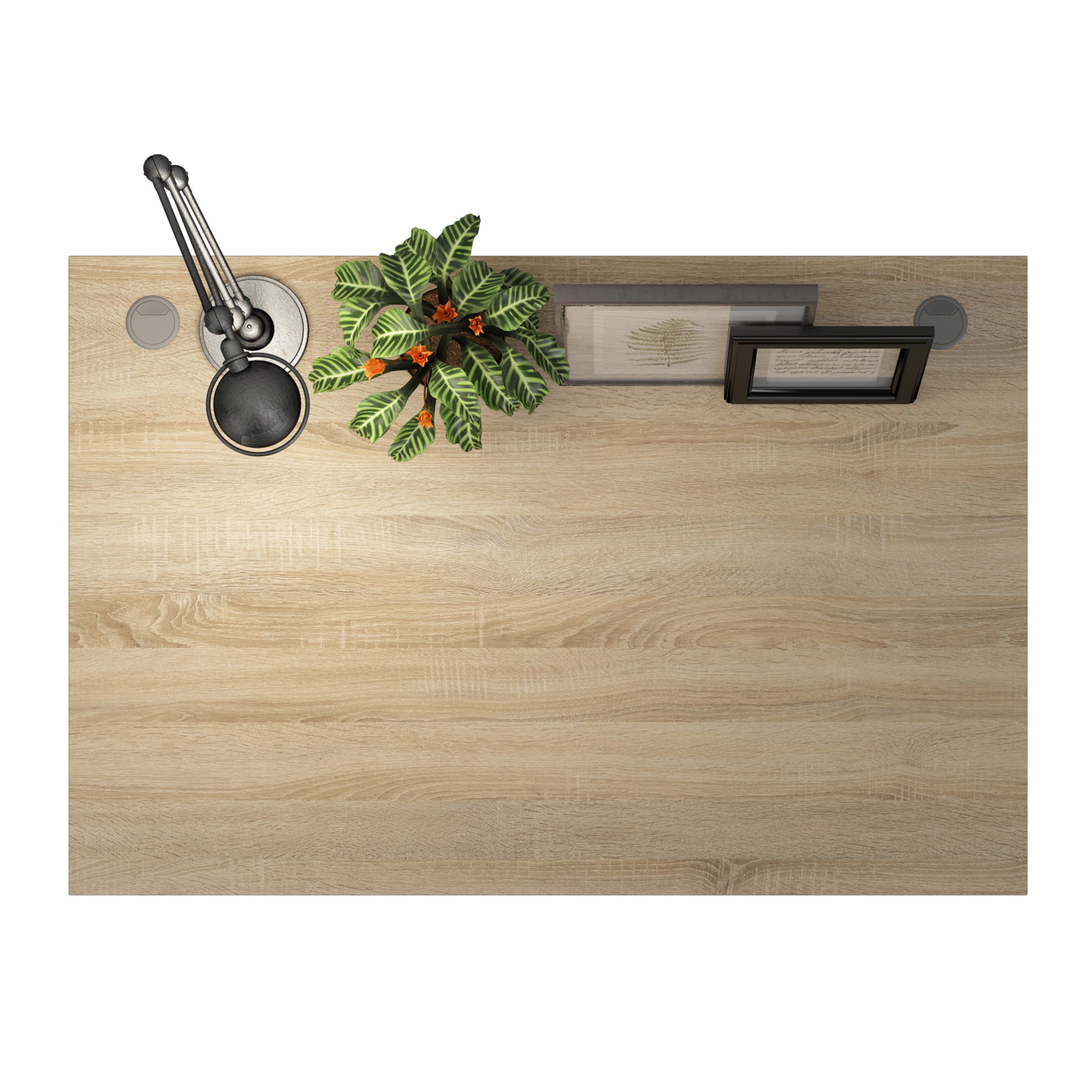 Prima Desk 120cm in Oak with White Legs – FTG, view 4