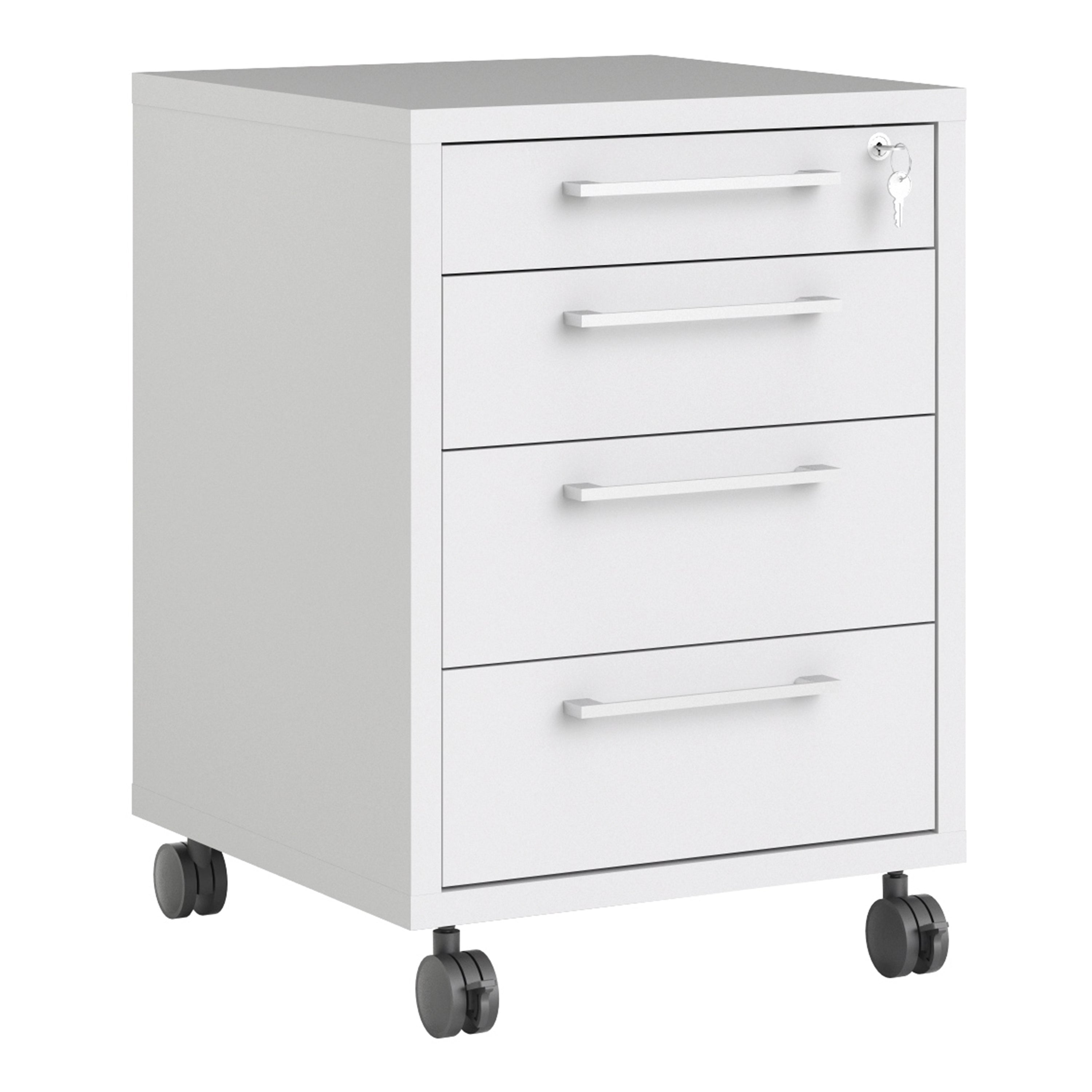 Prima Mobile Cabinet in White – FTG