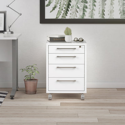 Prima Mobile Cabinet in White – FTG, view 7