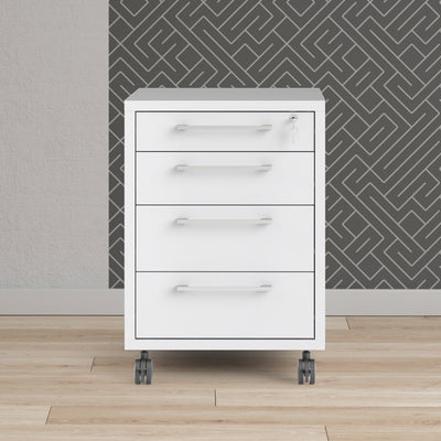 Prima Mobile Cabinet in White – FTG, view 8