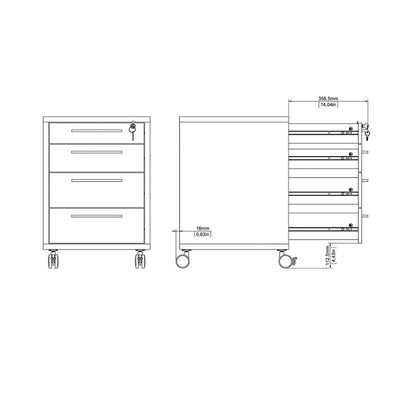 Prima Mobile Cabinet in Oak – FTG, view 12