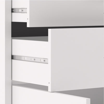 Prima Bookcase 3 Shelves with 2 Drawers 2 Doors In White – FTG, view 8