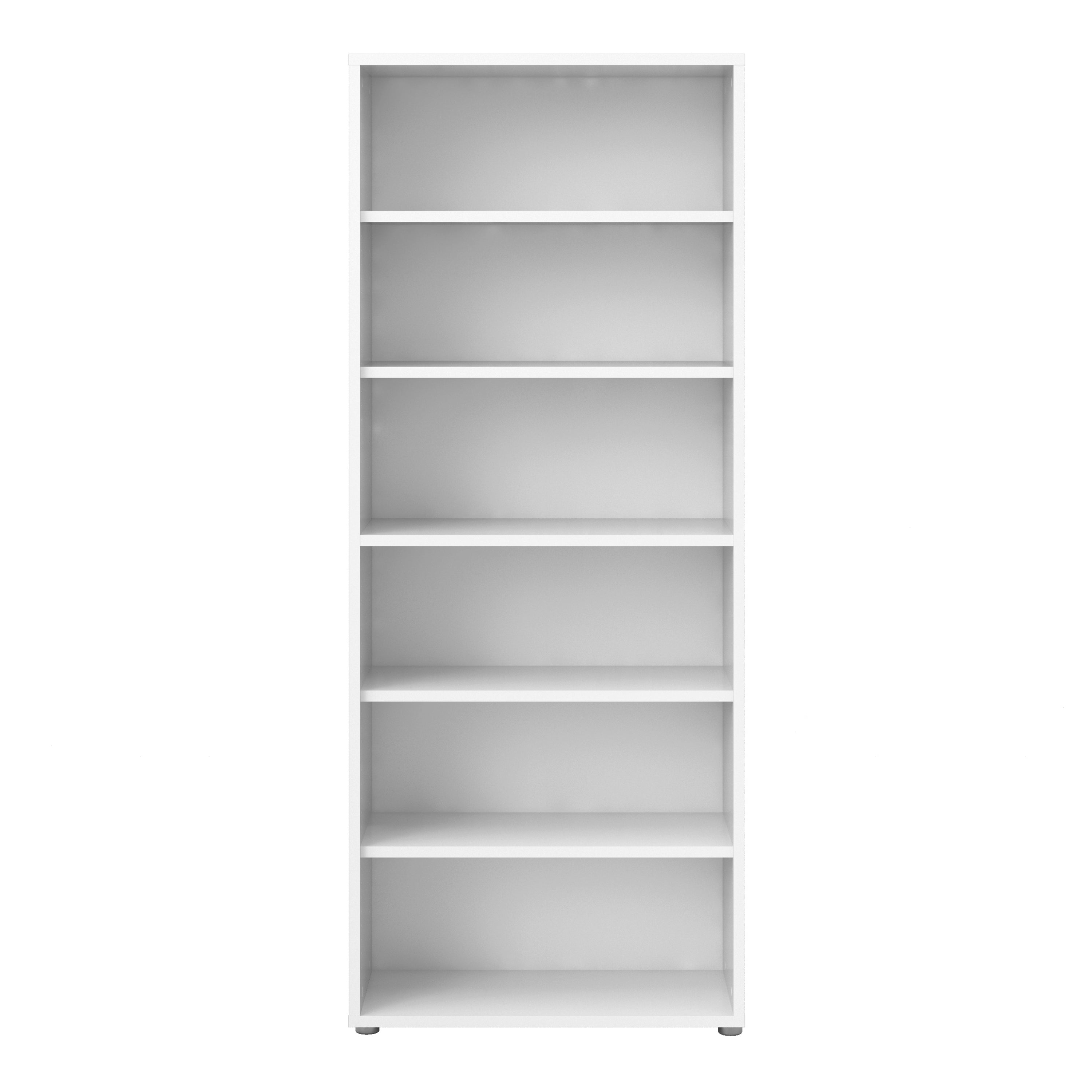 Prima Bookcase 5 Shelves in White – FTG, view 2